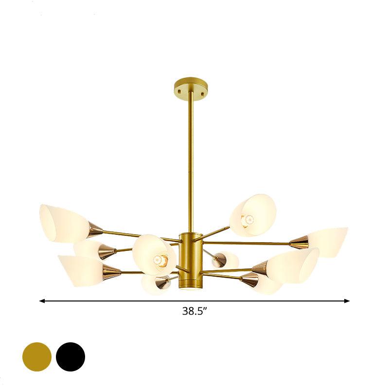 6/10/16 Bulbs Living Room Ceiling Pendant Chandelier Black Gold - Rebooters