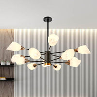 6/10/16 Bulbs Living Room Ceiling Pendant Chandelier Black Gold - Rebooters