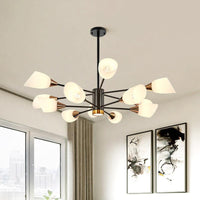 6/10/16 Bulbs Living Room Ceiling Pendant Chandelier Black Gold - Rebooters