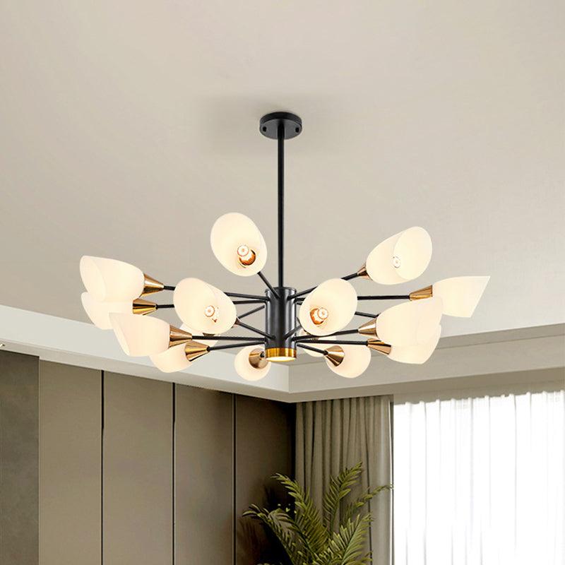 6/10/16 Bulbs Living Room Ceiling Pendant Chandelier Black Gold - Rebooters
