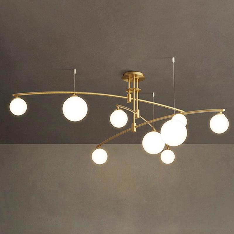 3-Layered Bedroom Chandelier Metallic 6/9-Light Lamp Black Gold - Rebooters