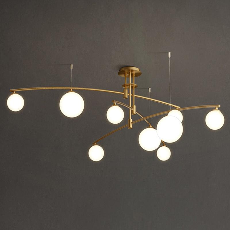 3-Layered Bedroom Chandelier Metallic 6/9-Light Lamp Black Gold - Rebooters