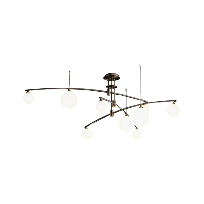 3-Layered Bedroom Chandelier Metallic 6/9-Light Lamp Black Gold - Rebooters