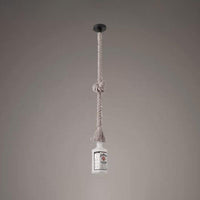 1/6/9-Bulb Frosted White Glass Island Lamp Black Wine Bottle - Rebooters