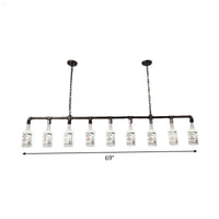 1/6/9-Bulb Frosted White Glass Island Lamp Black Wine Bottle - Rebooters