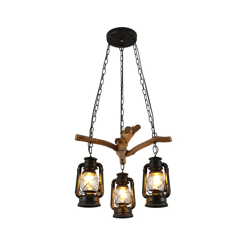 3/4 Lights Lantern Ceiling Light with Adjustable Metal Chain - Rebooters