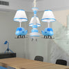 Little Boys Helicopter Chandelier Resin Blue Pendant Light - Rebooters