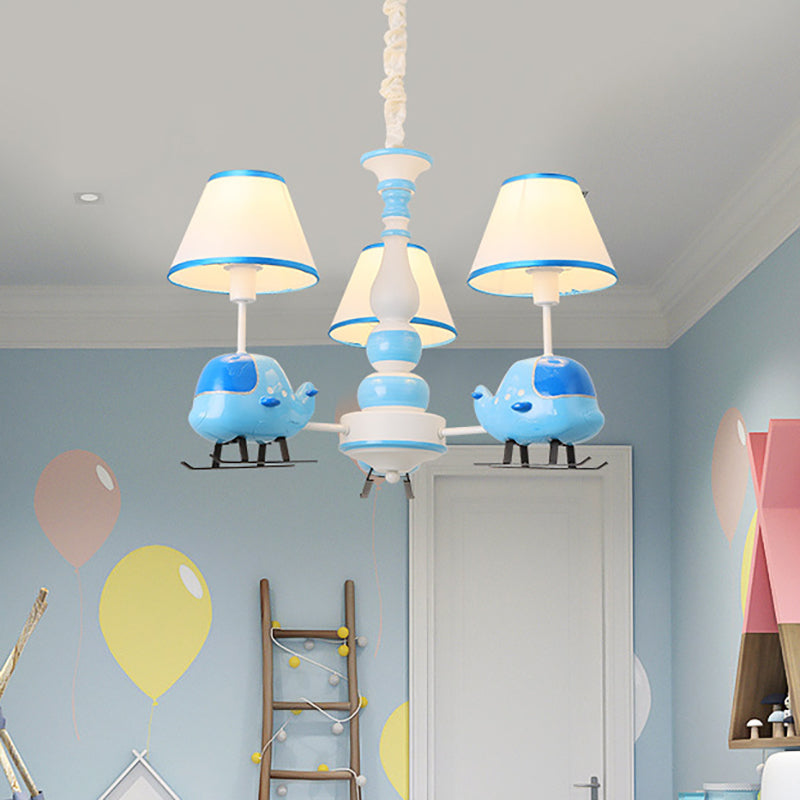 Little Boys Helicopter Chandelier Resin Blue Pendant Light - Rebooters