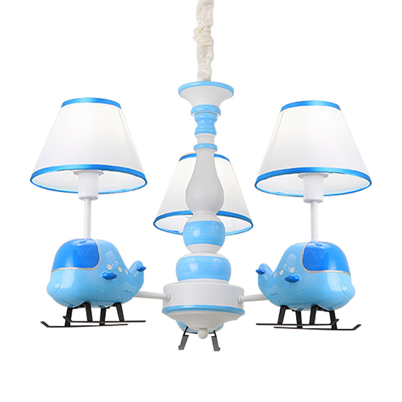 Little Boys Helicopter Chandelier Resin Blue Pendant Light - Rebooters