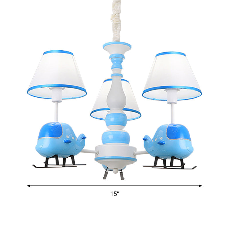 Little Boys Helicopter Chandelier Resin Blue Pendant Light - Rebooters