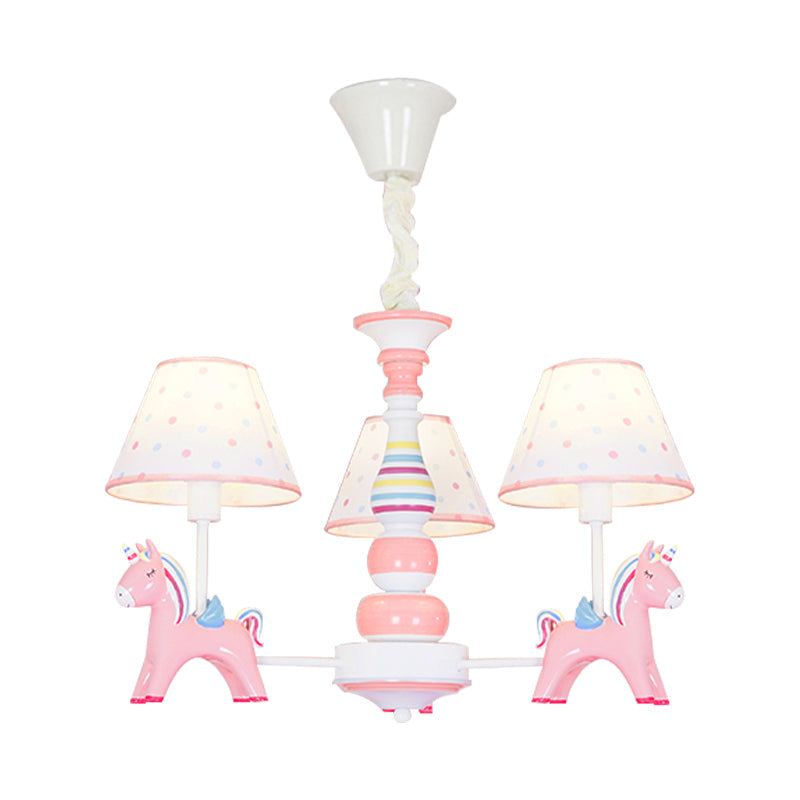 Resin Unicorn Suspension Light with Lace Shade Chandelier - Rebooters