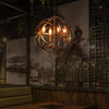 4 Lights Globe Cage Pendant Chandelier Factory Bronze Ceiling Lighting Fixture - Rebooters