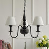 Three Lights Bucket Shade Chandelier Kids Metal Hanging Light in Black for Kindergarten - Rebooters