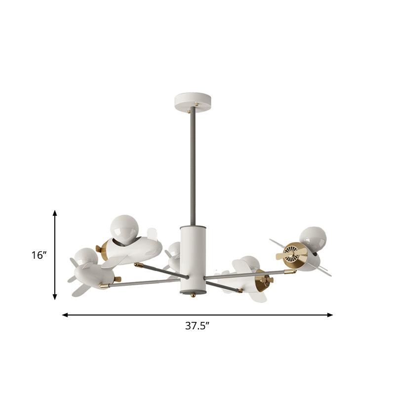 Airplane Pendant Chandelier Cartoon Metal 5/8 Heads Light Fixture - Rebooters