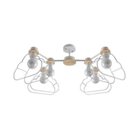 6-Light Bedroom Hanging Chandelier Cartoon White Lamp - Rebooters