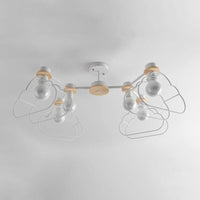 6-Light Bedroom Hanging Chandelier Cartoon White Lamp - Rebooters
