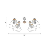 6-Light Bedroom Hanging Chandelier Cartoon White Lamp - Rebooters