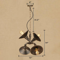 4-Light Chandelier Light Vintage Industrial Metal Lamp - Rebooters