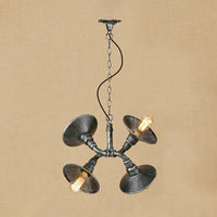4-Light Chandelier Light Vintage Industrial Metal Lamp - Rebooters