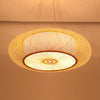 Handmade Round Bamboo Hanging Light Chinese Beige Ceiling Pendant - Rebooters