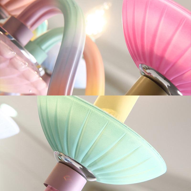 Glass Candle Suspension Light with Little Bell Kids Chandelier - Rebooters