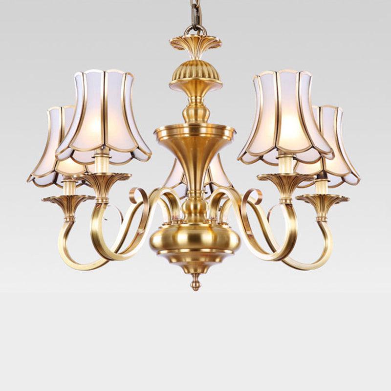 3/5/6 Lights Chandelier Light Traditional Bedroom Ceiling Lamp - Rebooters