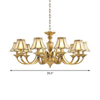 6/8/10 Lights Frosted Glass Panel Chandelier Lighting - Rebooters