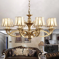 5/6/8 Lights Small Medium Large Chandelier Light Classic Curved Frosted Glass Lamp Polished Brass - Rebooters