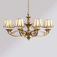 5/6/8 Lights Small Medium Large Chandelier Light Classic Curved Frosted Glass Lamp Polished Brass - Rebooters
