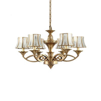 5/6/8 Lights Small Medium Large Chandelier Light Classic Curved Frosted Glass Lamp Polished Brass - Rebooters
