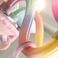 6 Lights Candle Hanging Light with Bell Deco Chandelier - Rebooters