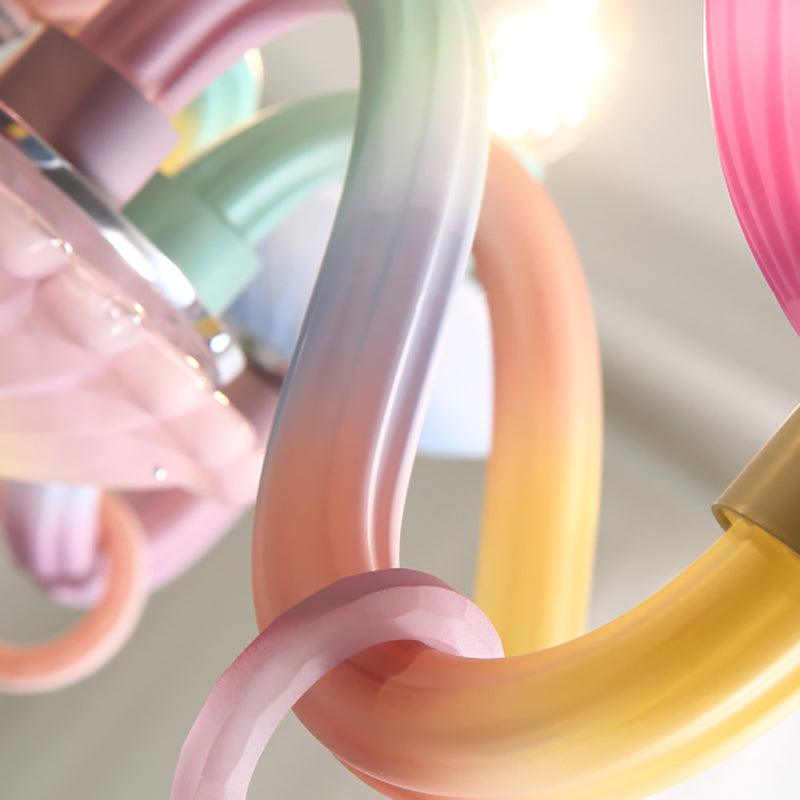 6 Lights Candle Hanging Light with Bell Deco Chandelier - Rebooters