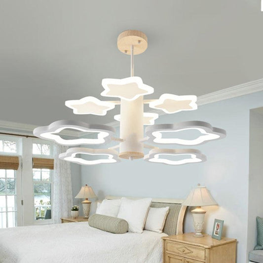Acrylic Star Chandelier Child Bedroom 8 Heads Cartoon Light - Rebooters