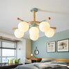 Modern Nordic Rubber Pendant Chandelier Blue Globe Shade - Rebooters