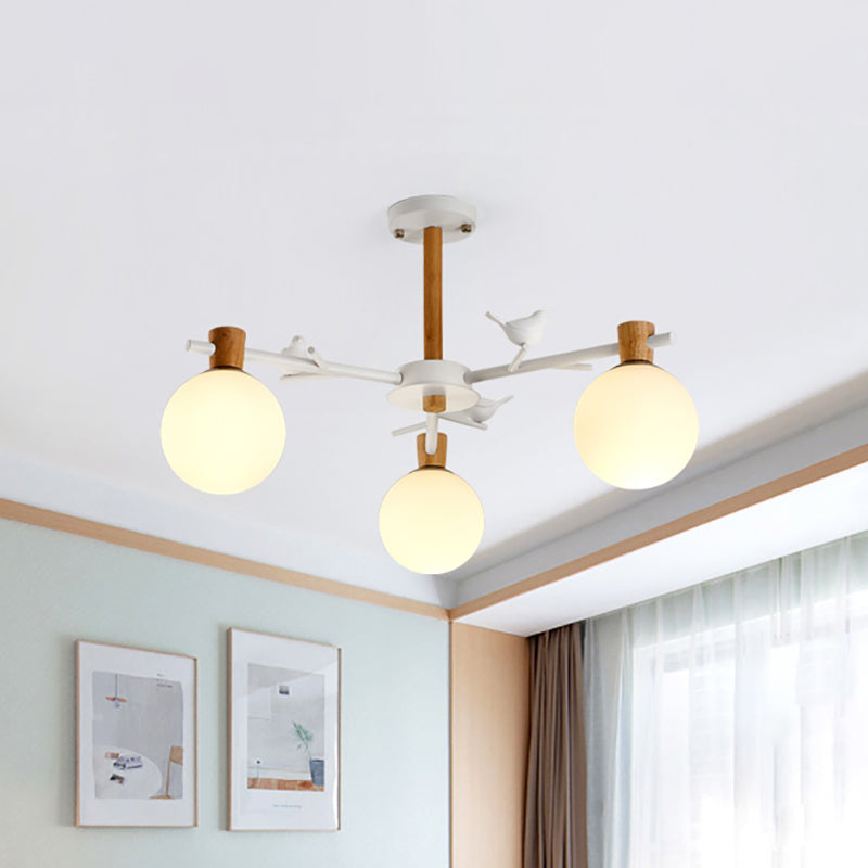 Nordic Fashion Sphere Pendant Lighting Iron Ceiling Light White - Rebooters
