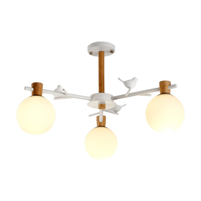 Nordic Fashion Sphere Pendant Lighting Iron Ceiling Light White - Rebooters