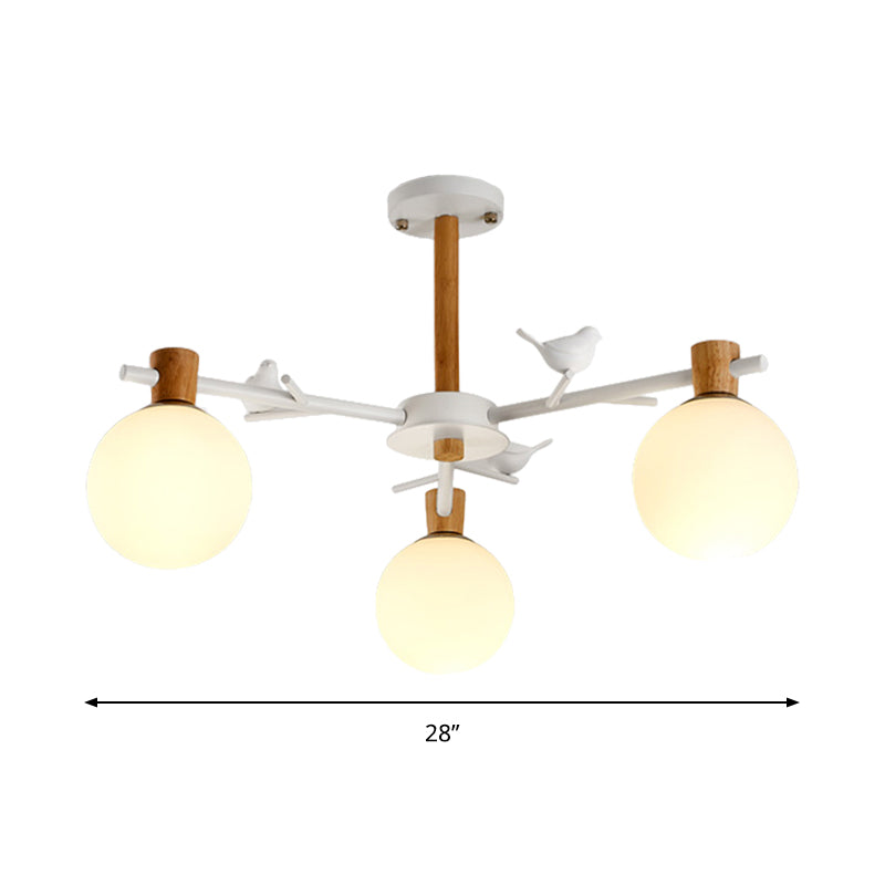 Nordic Fashion Sphere Pendant Lighting Iron Ceiling Light White - Rebooters