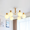 Nordic Fashion Sphere Pendant Lighting Iron Ceiling Light White - Rebooters