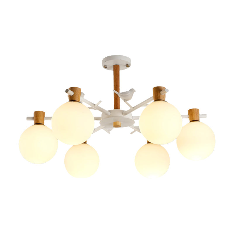 Nordic Fashion Sphere Pendant Lighting Iron Ceiling Light White - Rebooters