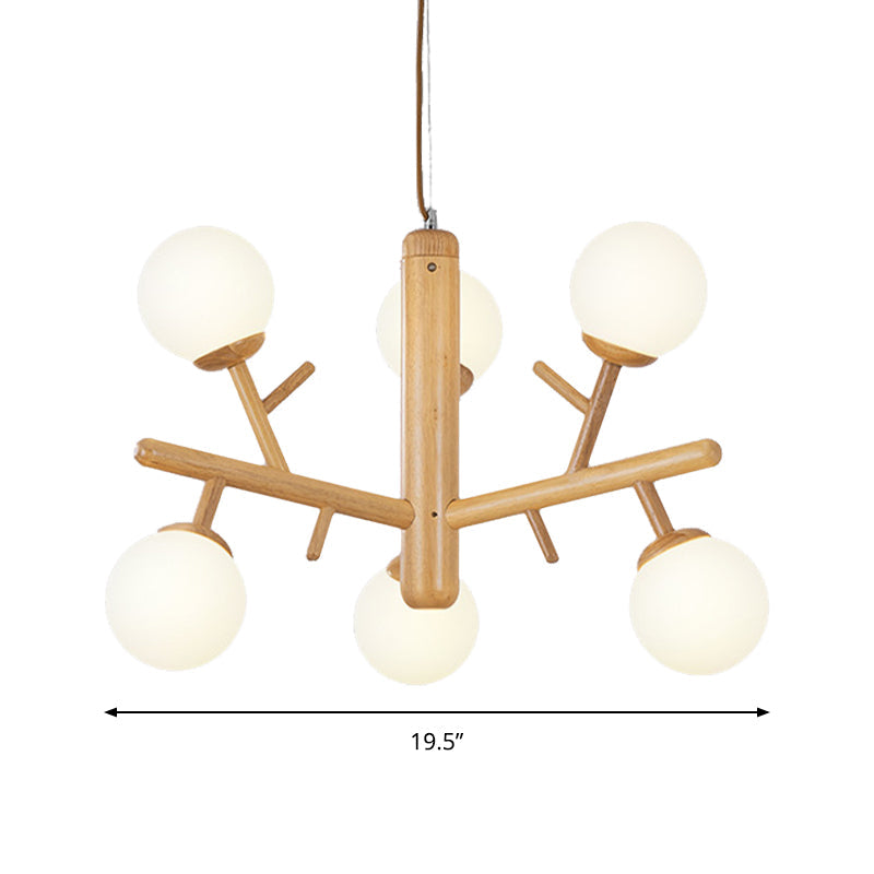 Nordic Modern Sphere Hanging Chandelier White Pendant Light - Rebooters