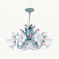 4/6/9-Head Chandelier Lamp Pastoral Style Floral Pendant Light - Rebooters
