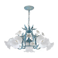 4/6/9-Head Chandelier Lamp Pastoral Style Floral Pendant Light - Rebooters