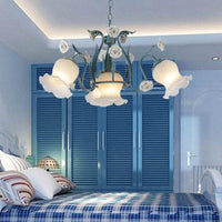 4/6/9-Head Chandelier Lamp Pastoral Style Floral Pendant Light - Rebooters