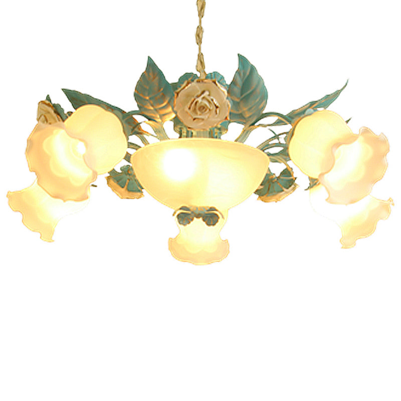 7 Lights Chandelier Light Pastoral Style Living Room Lamp - Rebooters