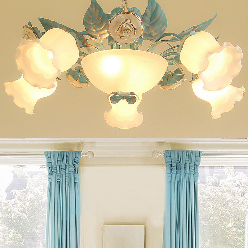 7 Lights Chandelier Light Pastoral Style Living Room Lamp - Rebooters