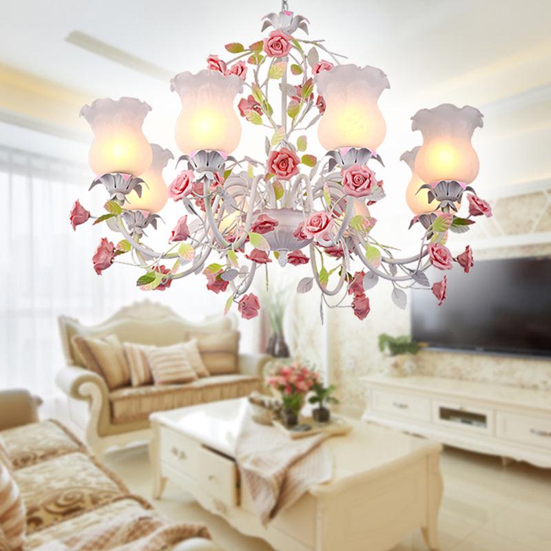6/8 Heads Chandelier Lamp Korean Garden Living Room Light - Rebooters