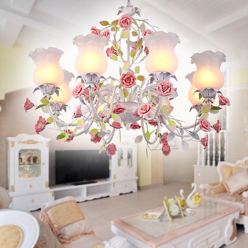 6/8 Heads Chandelier Lamp Korean Garden Living Room Light - Rebooters