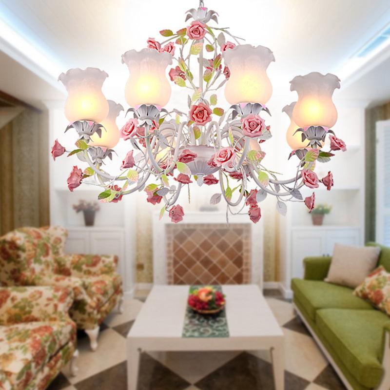 6/8 Heads Chandelier Lamp Korean Garden Living Room Light - Rebooters
