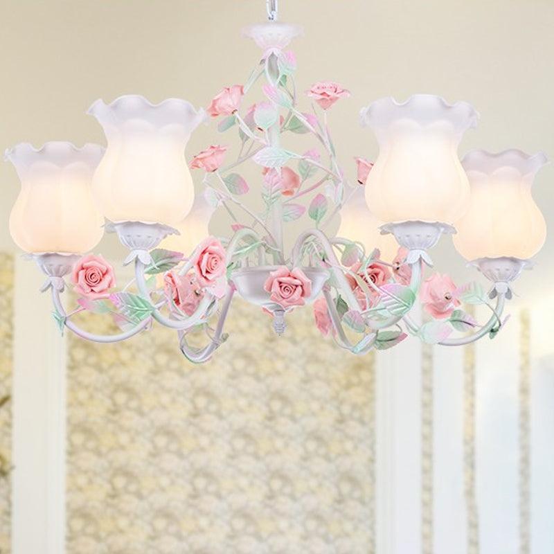 6/8 Heads Chandelier Lamp Korean Garden Living Room Light - Rebooters