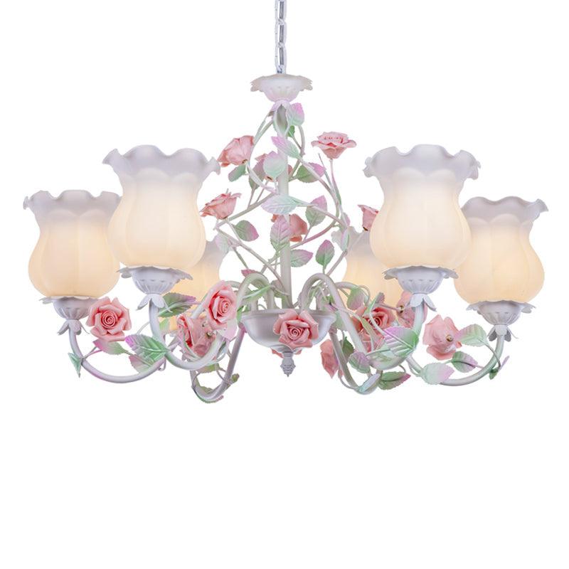 6/8 Heads Chandelier Lamp Korean Garden Living Room Light - Rebooters